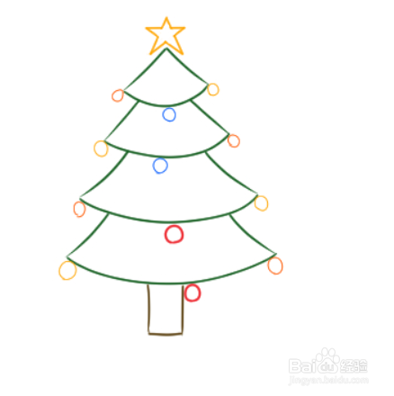 如何简单地画圣诞树