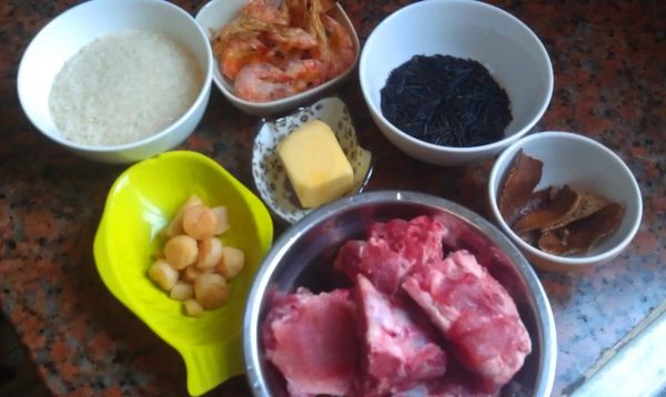 菰米瑶柱虾干粥