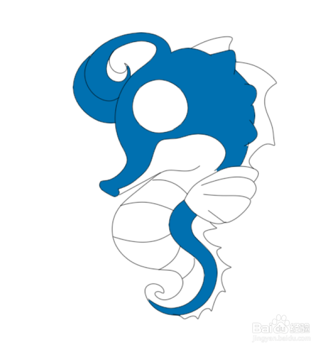 简笔画--Q版海马的画法