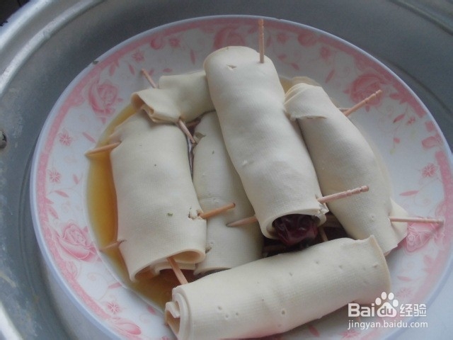 家中美食--豆腐皮肉卷