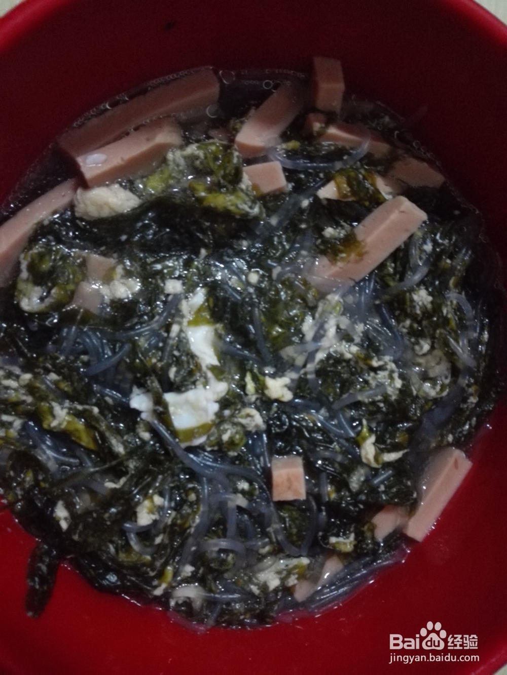 紫菜鸡汤粉丝汤的做法