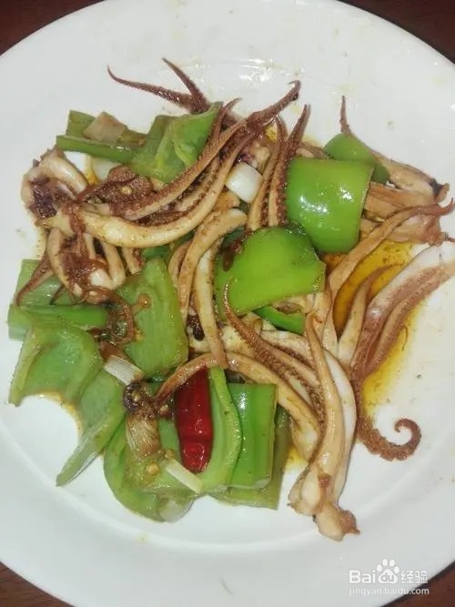 螺丝椒炒鱿鱼须