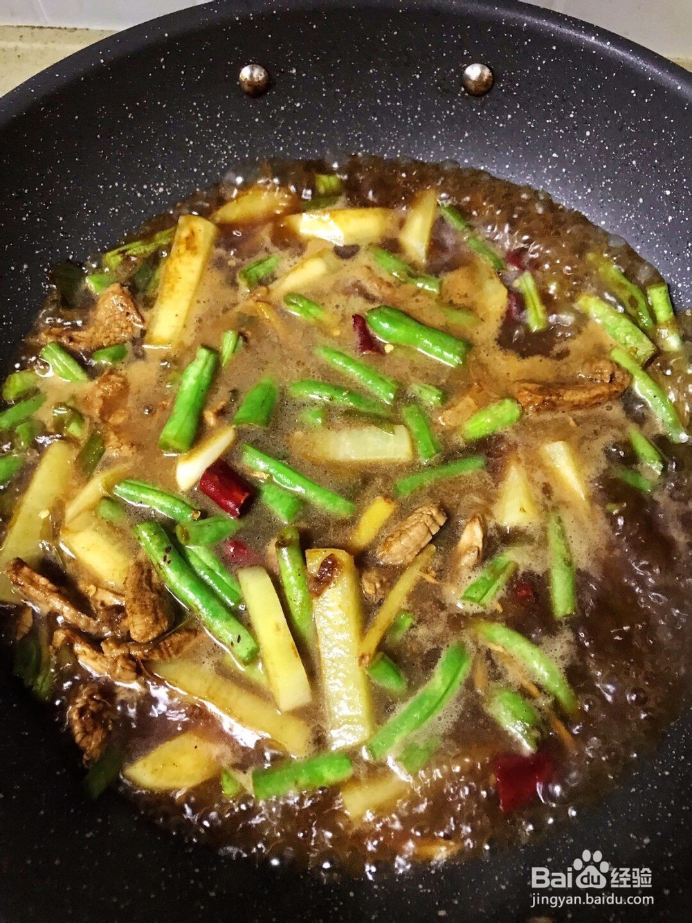豆角土豆焖面，一学就会。