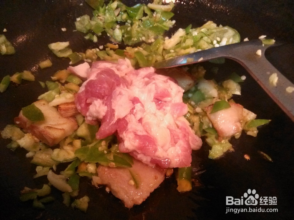 青豆炒肉的做法