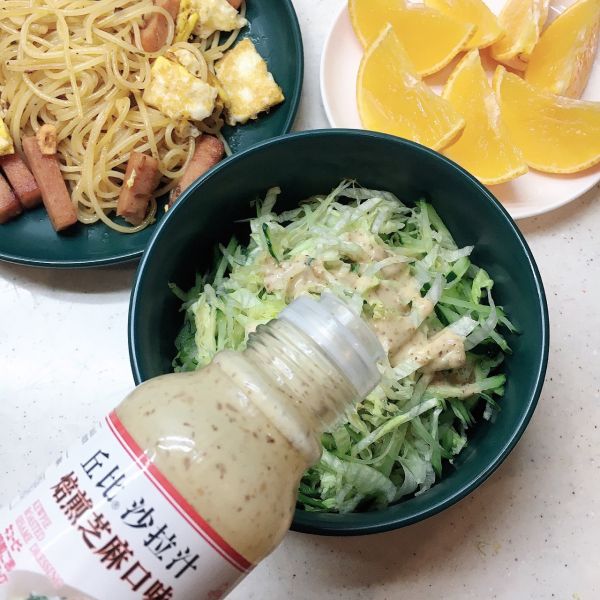 午餐肉鸡蛋意面