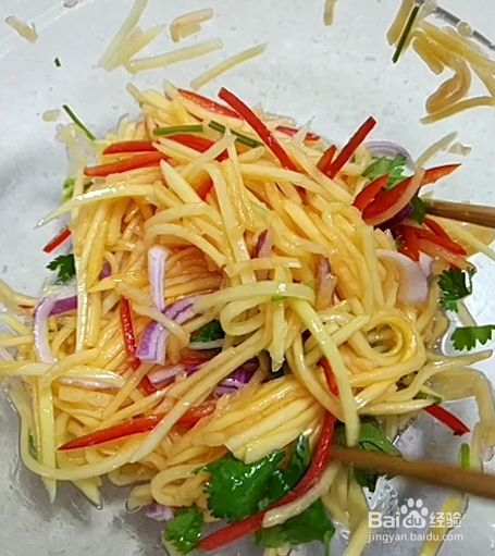 凉拌木瓜丝的制作方法