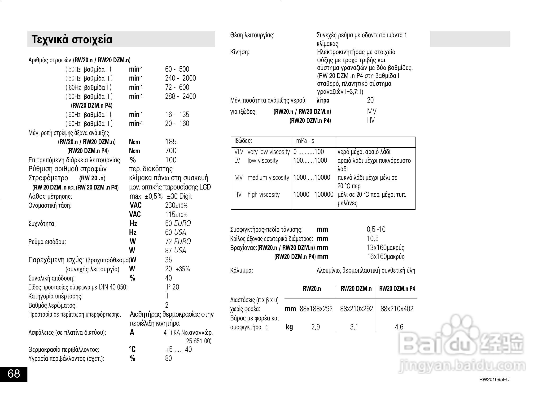 IKA RW 20.n 顶置式机械搅拌器使用说明书:[7]