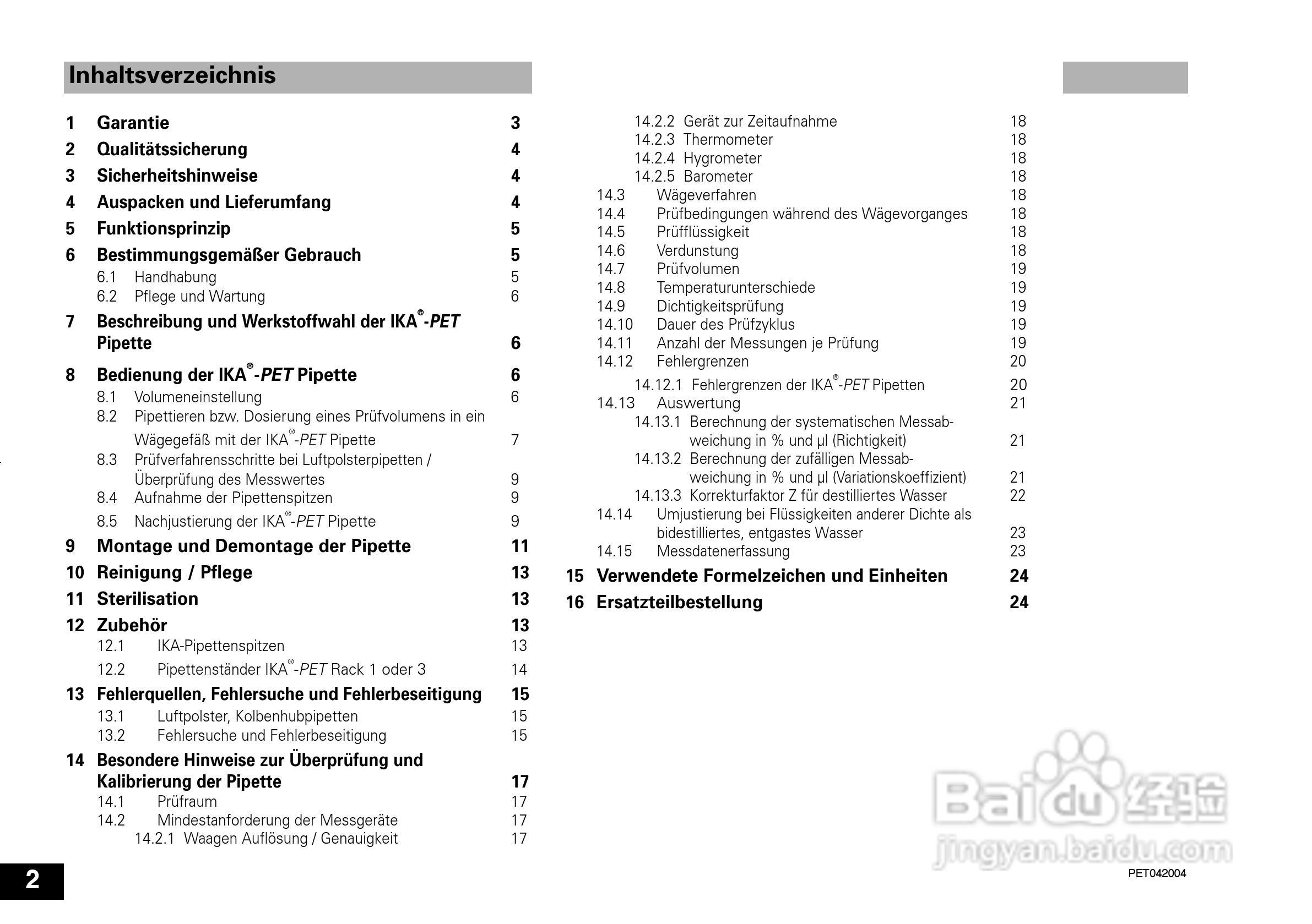 IKA IKA®-PET 100µl 定量移液器使用说明书:[1]