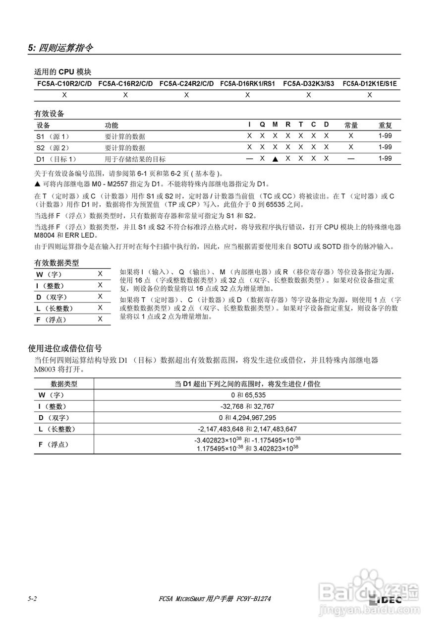 FC5A型可编程控制器_显示器使用说明书:[6]