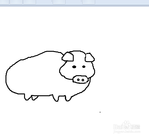 如何画电猪的简笔画