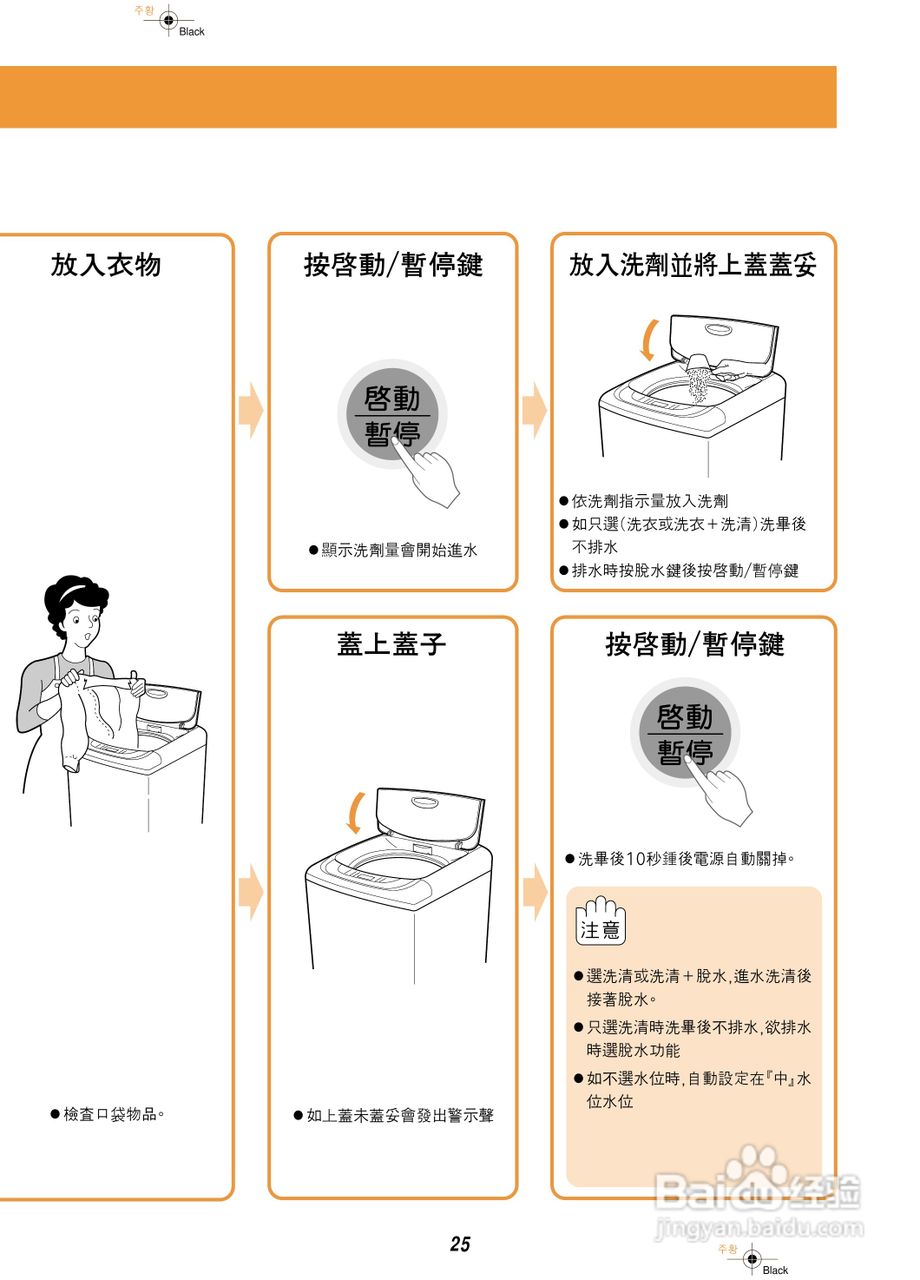 歌林BW-1200S型洗衣机使用说明书:[3]