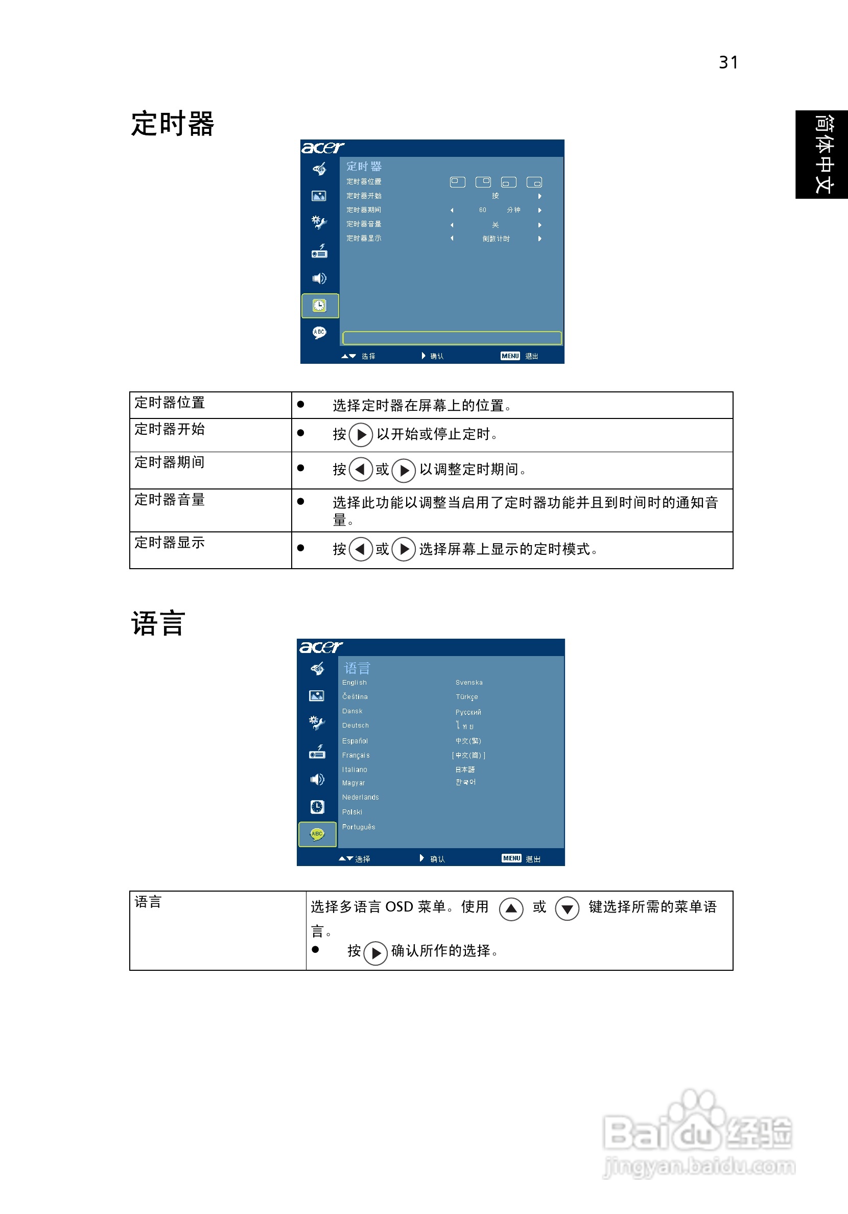 Acer P7203投影机使用说明书:[5]
