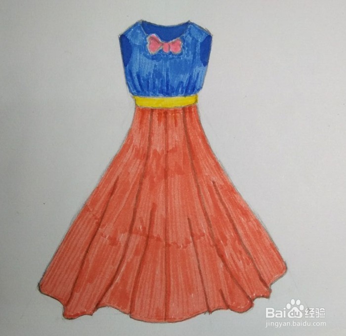 <b>如何画漂亮的连衣裙（方法、步骤）</b>