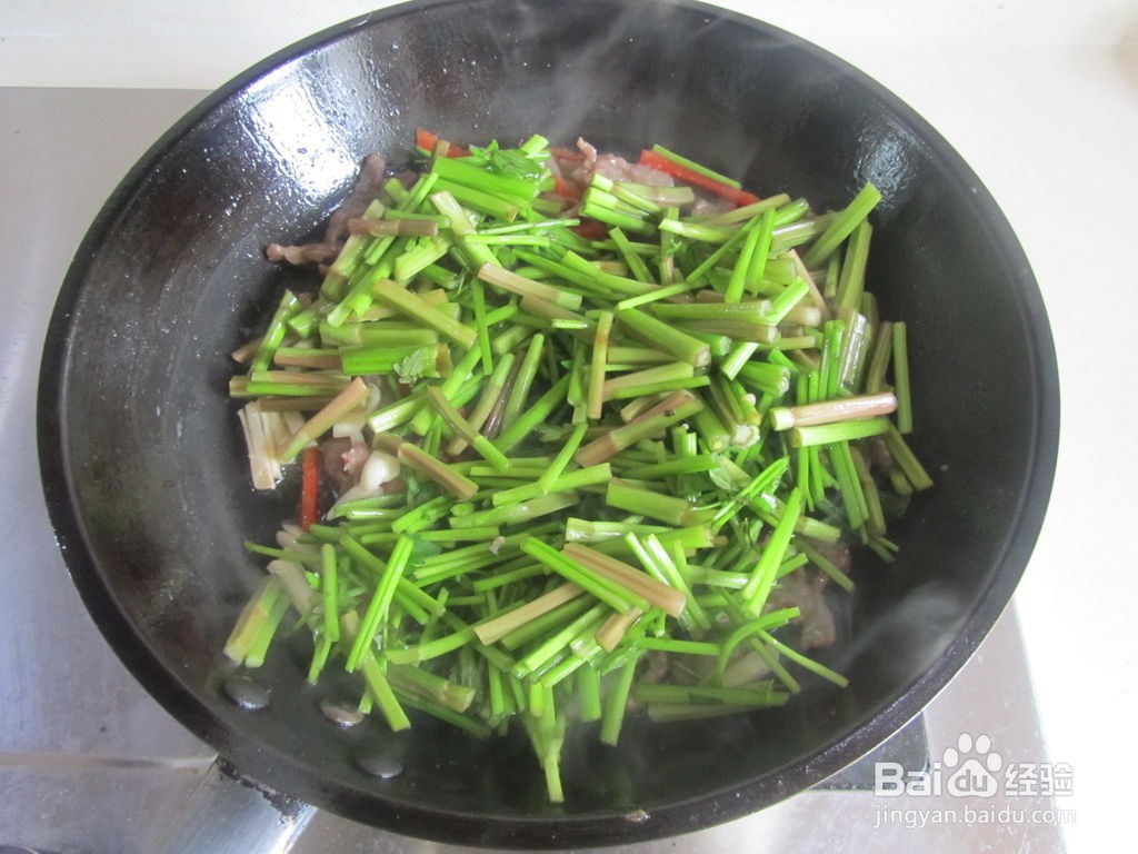 芹菜炒肉丝的做法