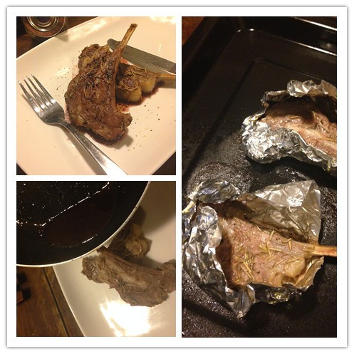 烤羊排佐红酒汁