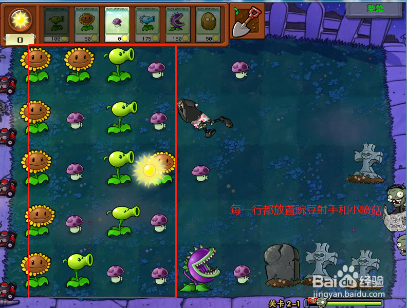 植物大战僵尸无尽版第2-1关怎么过?