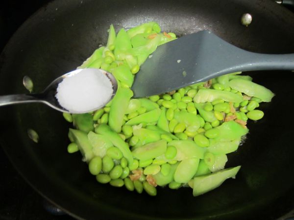 丝瓜开洋炒毛豆