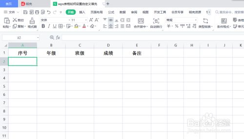 wps表格如何设置自定义填充