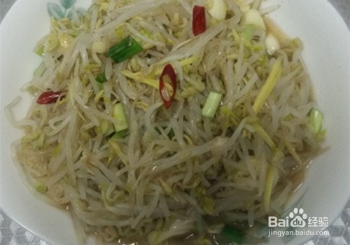 凉拌绿豆芽家庭做法