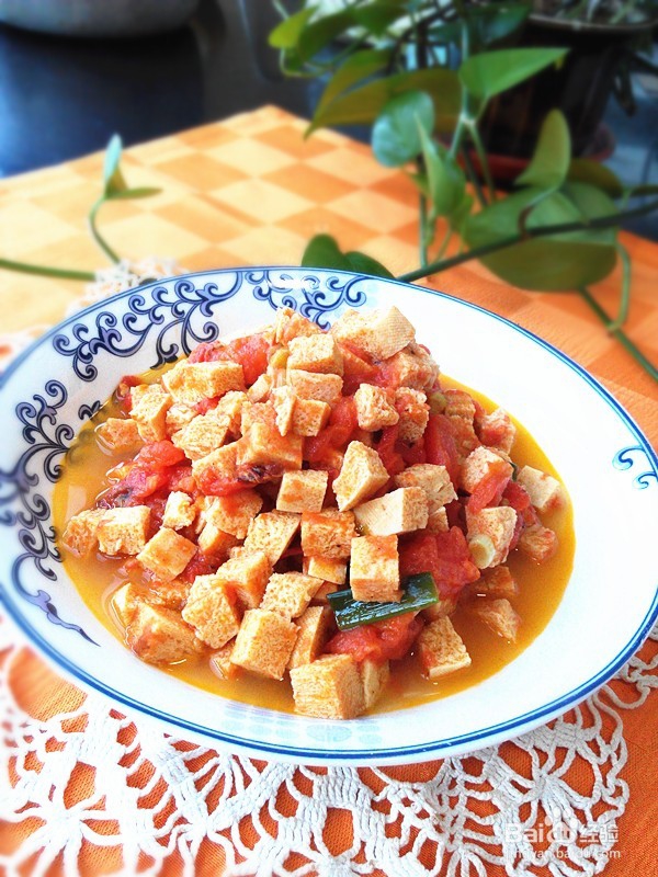 西红柿炒冻豆腐