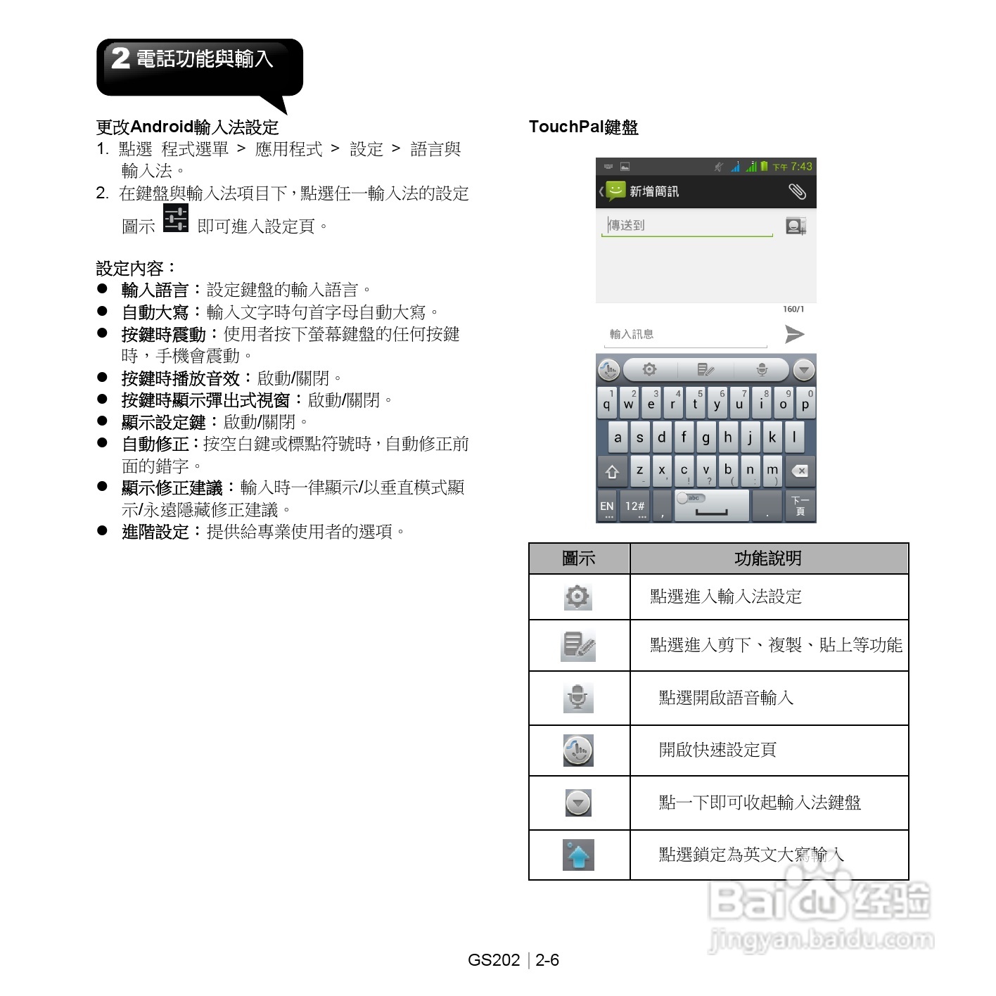 技嘉 GSmart GS202手机说明书:[4]-百度经验