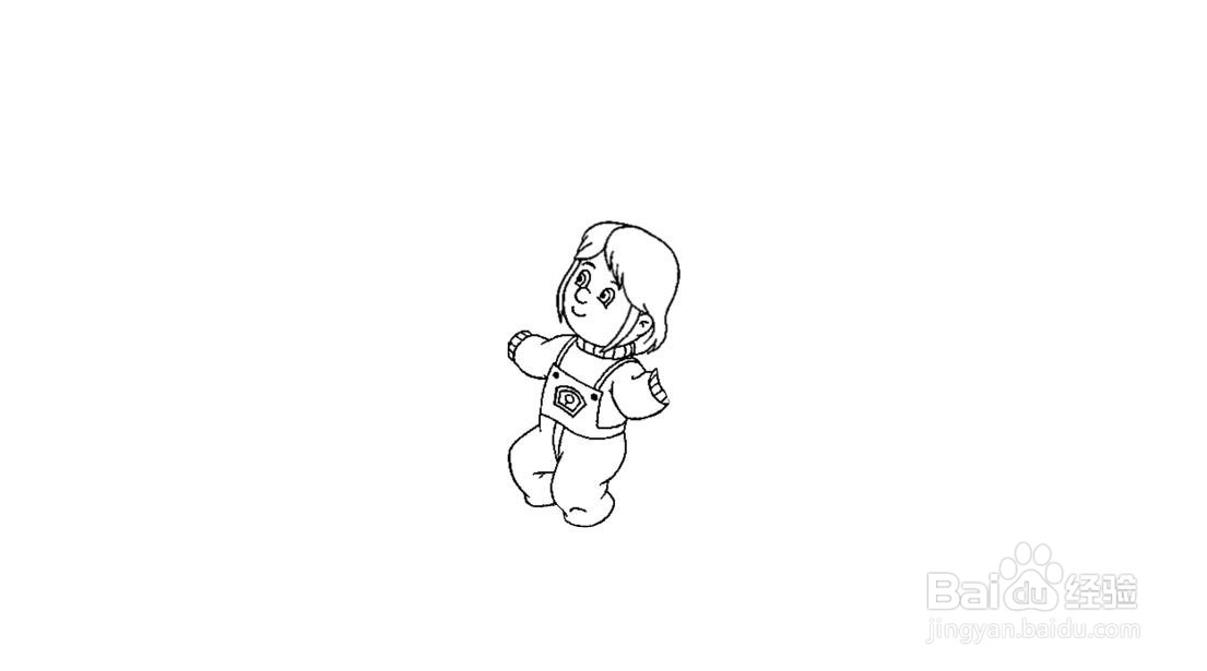 跳绳女孩简笔画教程