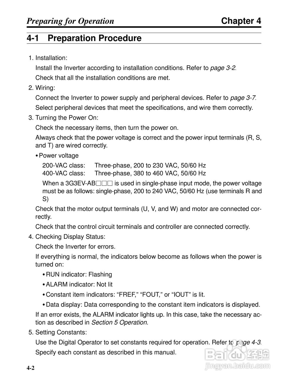 欧姆龙3G3EV-PETX3200变频器说明书:[4]