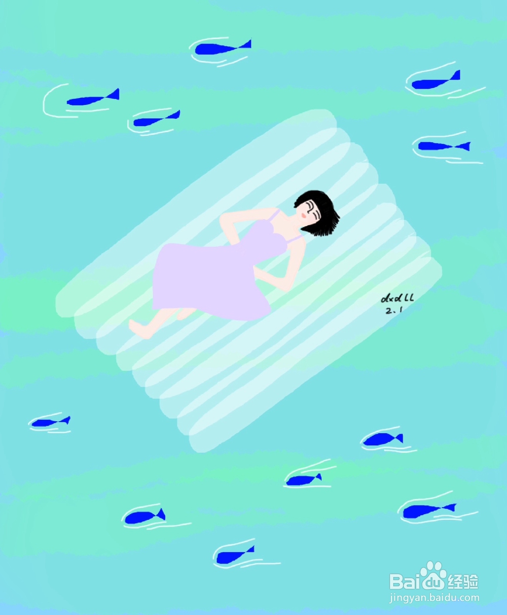 dxdll手绘之度假女孩