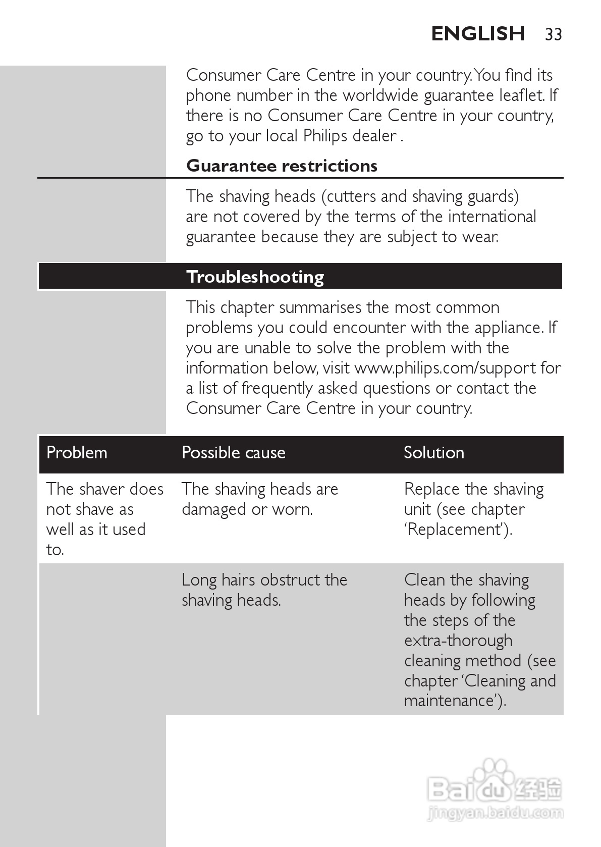 飞利浦RQ1296/23电动剃须刀使用说明书:[4]