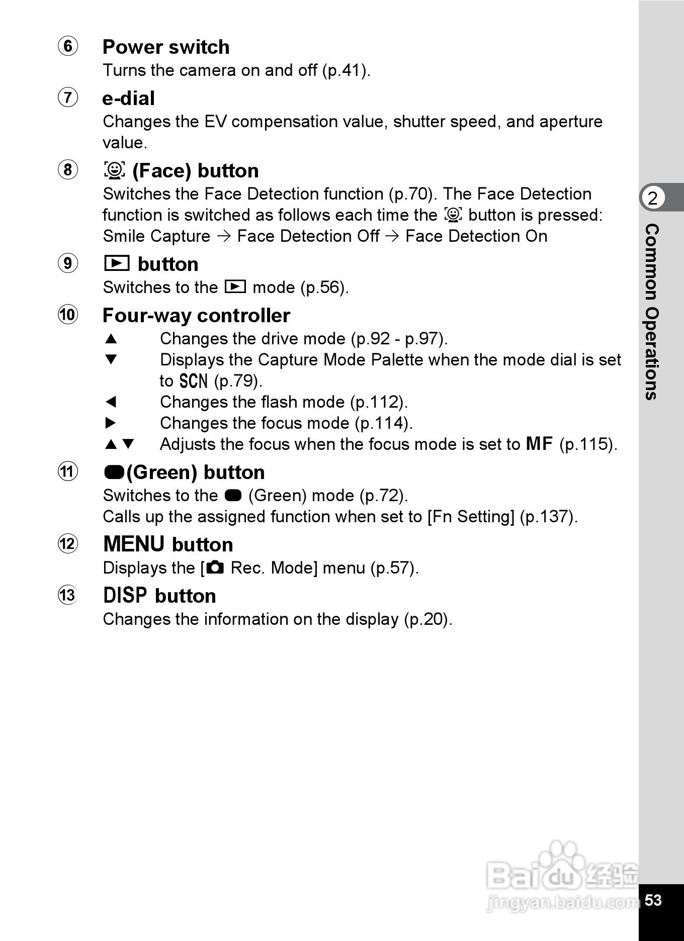 宾得X90数码相机使用说明书:[6]