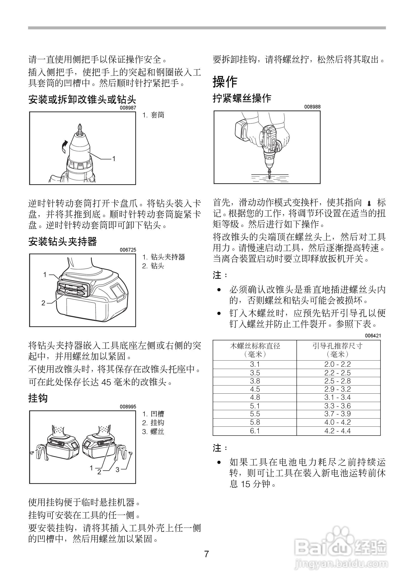 牧田BDF444/BDF454型充电式起子电钻使用说明书:[1]