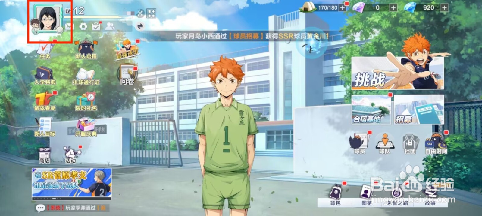 排球少年新的征程在哪儿更换头像框