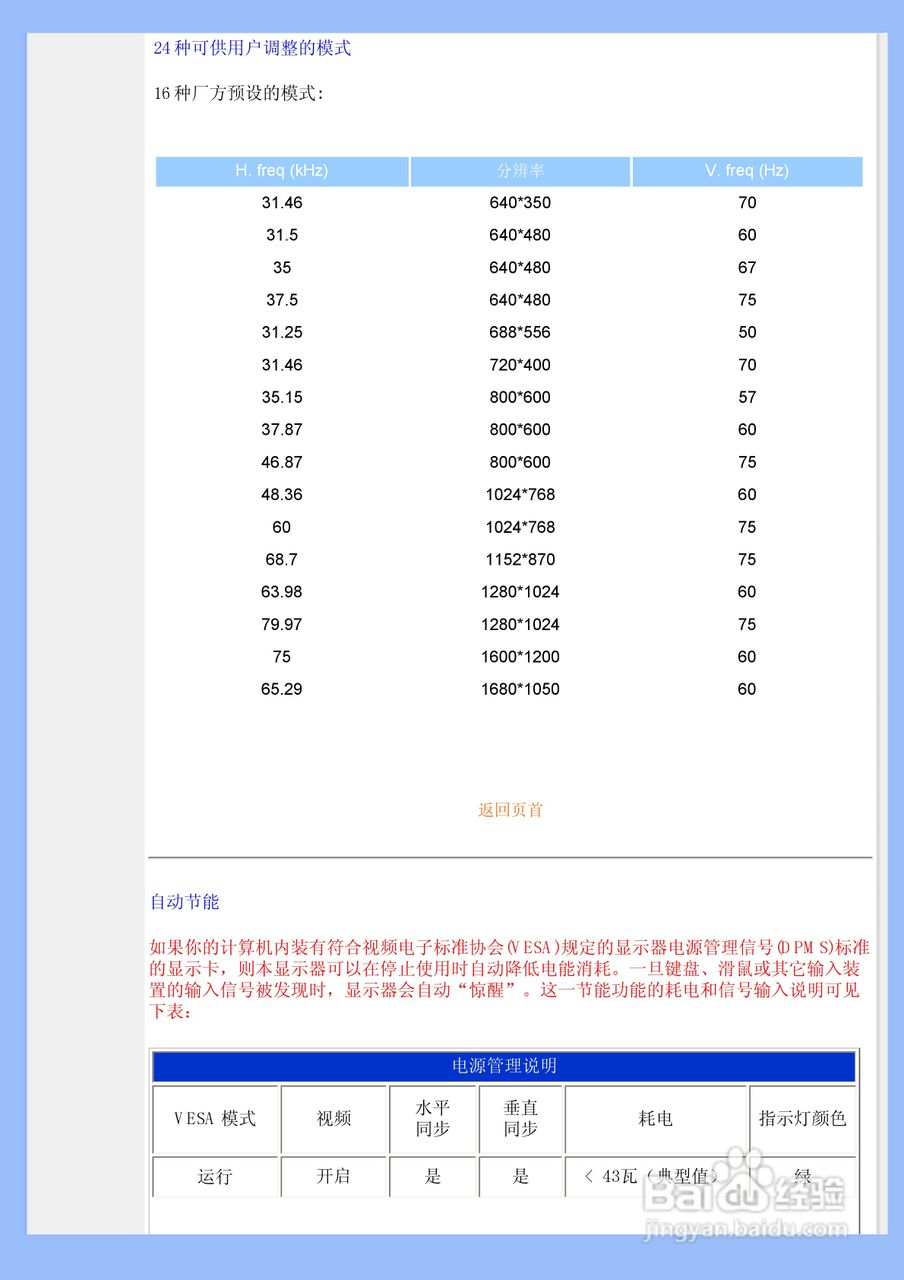 飞利浦200WS8FB/93液晶显示器使用说明书:[3]