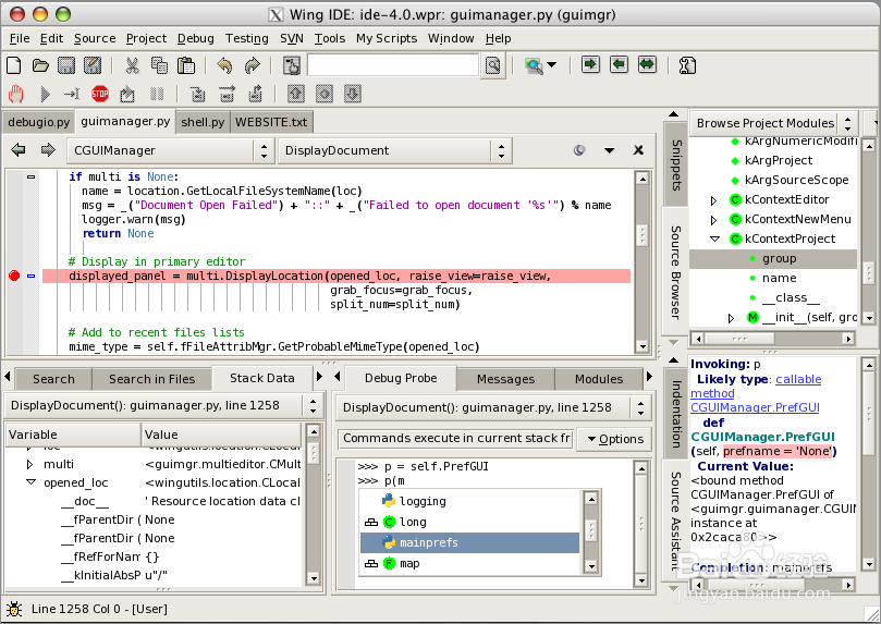 Wing IDE的matplotlib 2D绘图库代码调试技巧-百度经验