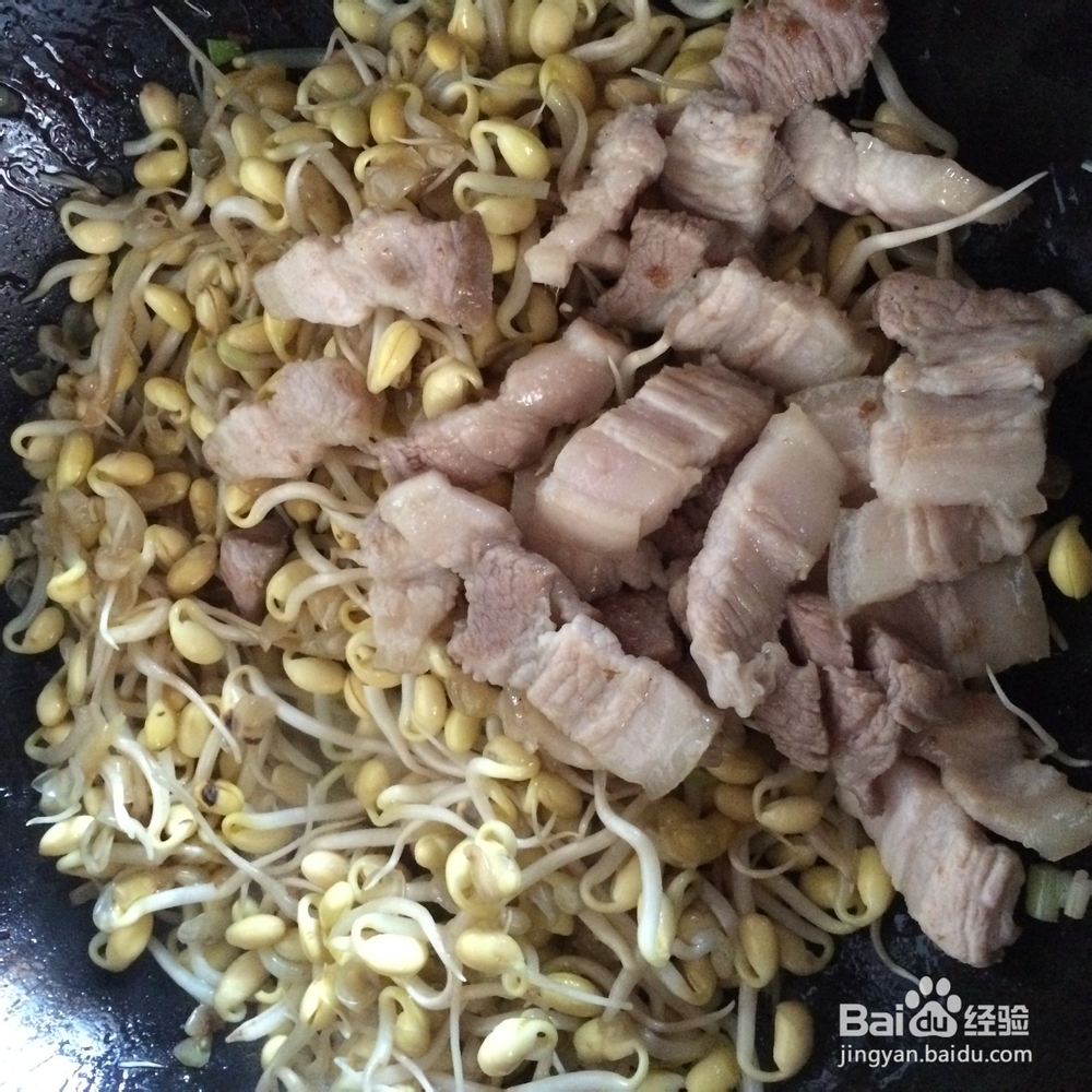 快手菜——黄豆芽炒猪肉