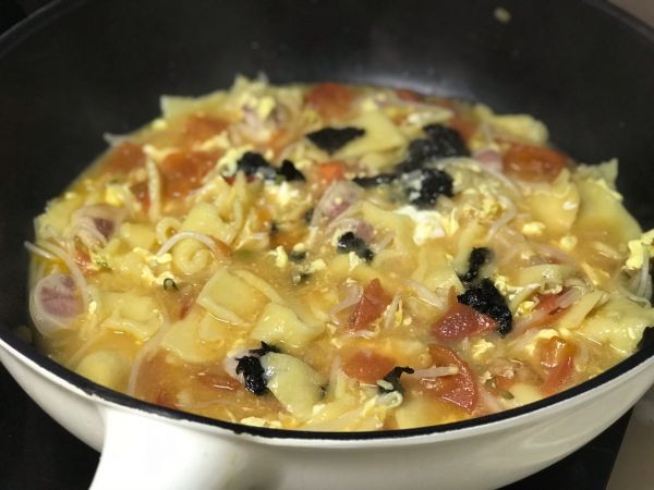玉米面番茄面片汤