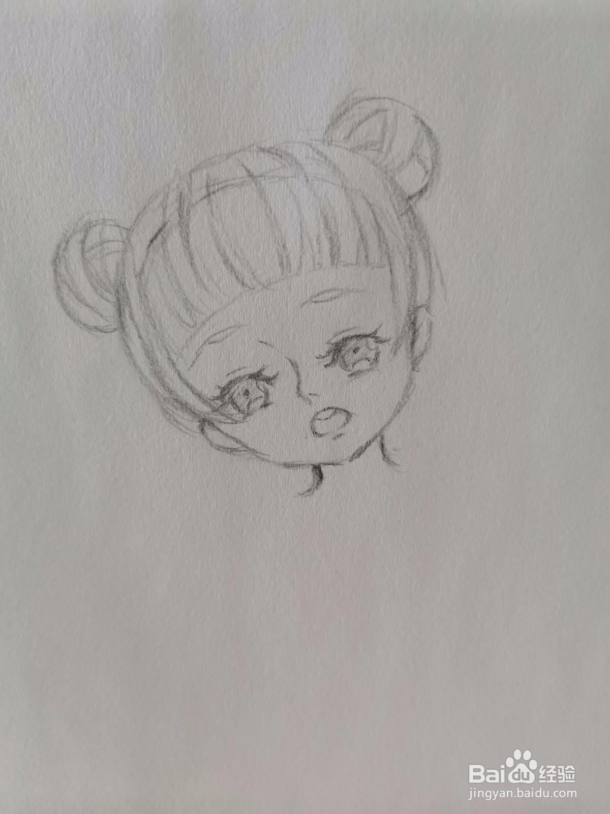 动漫人物包包头发型怎么画？