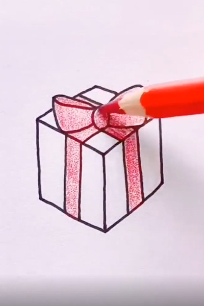 育儿简笔画礼物盒怎么画