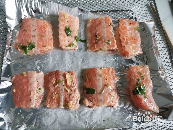 美味的炸三文鱼排