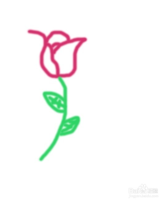 教孩子画玫瑰花