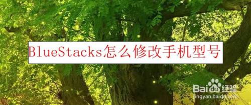 BlueStacks怎么修改手机型号