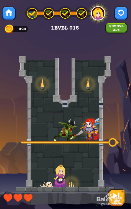 Hero Rescue Online的LEVEL 015怎样通过