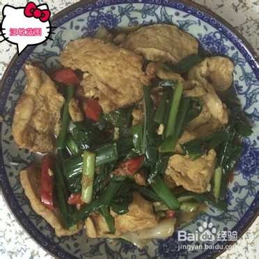 <b>家常菜：[6]煎豆腐或豆腐干炒大蒜辣椒怎么做</b>