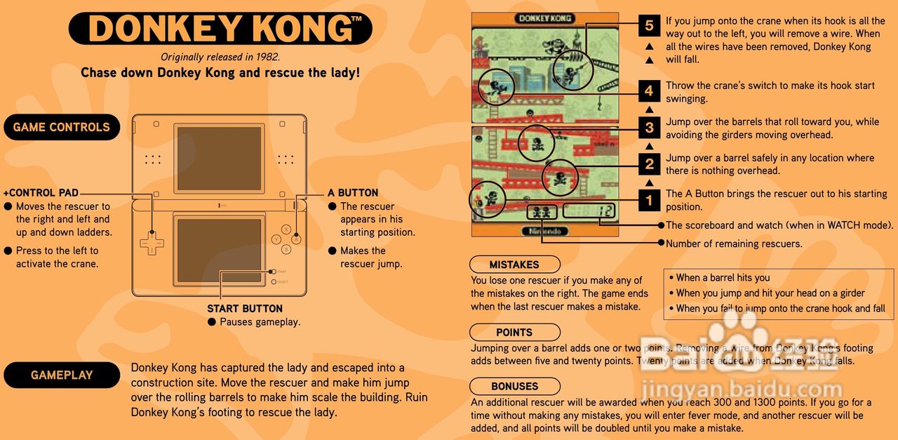 任天堂game&wat型游戏机说明书