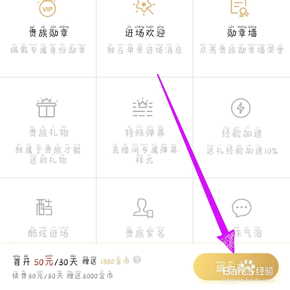 一直播怎么开通贵族