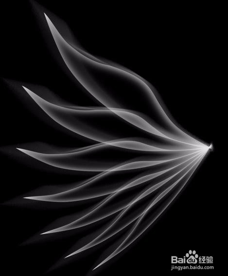 Photoshop 漂亮的彩色光影翅膀