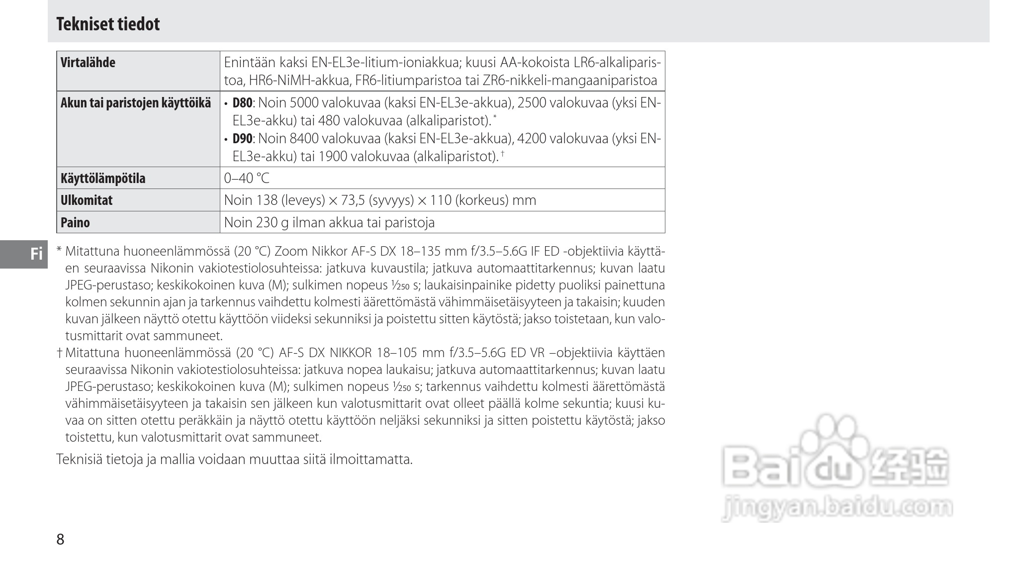 Nokon MB-D80数码单反相机使用说明书:[7]