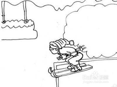 滑雪的手抄报怎么画？