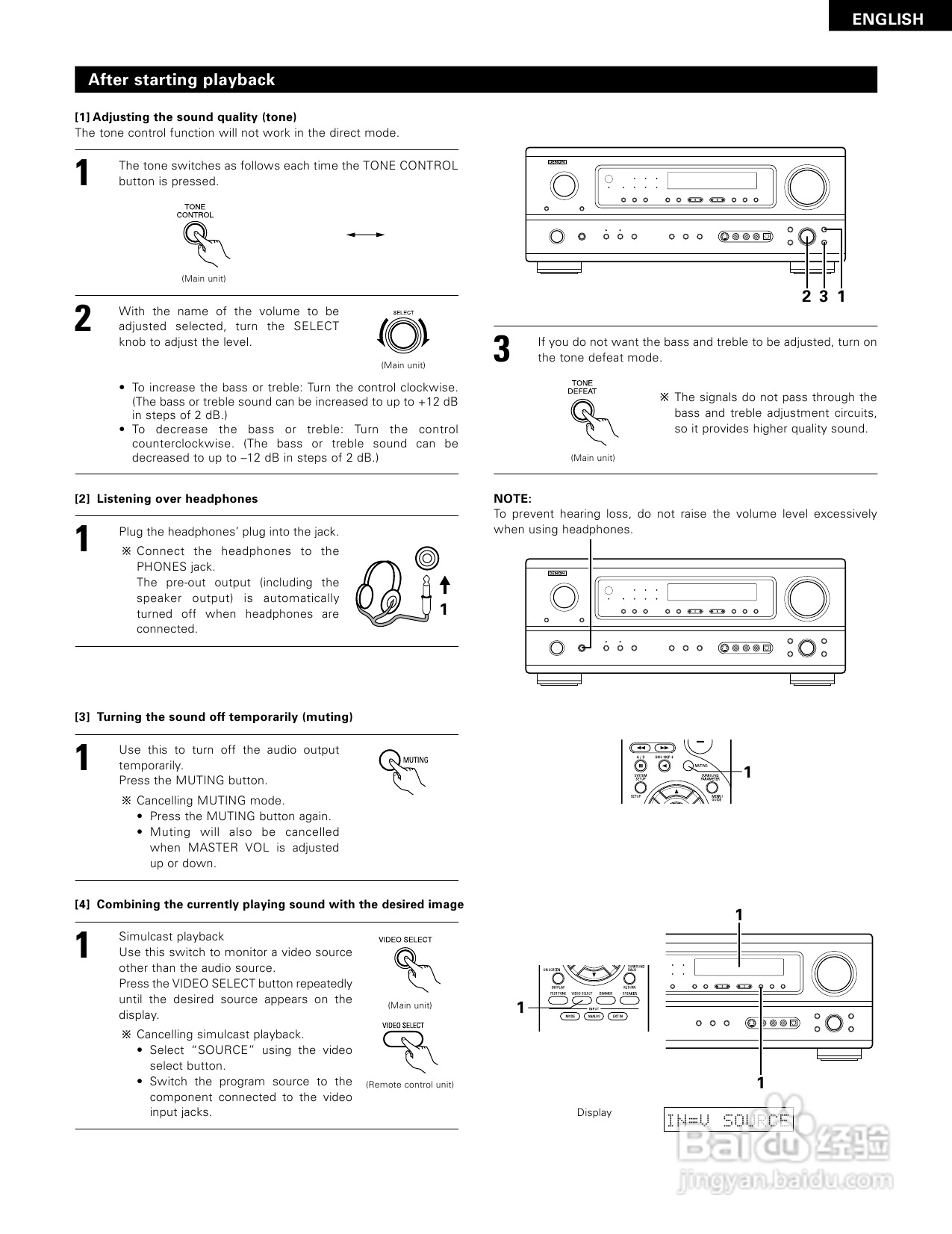 DENON AVR-1804功放说明书:[2]