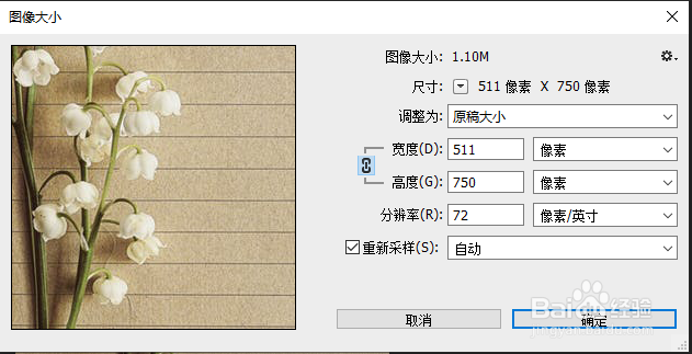 用PS如何改变图像尺寸和占内存的大小